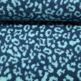 Teddyfleece Jacquard Leo Blau Türkis