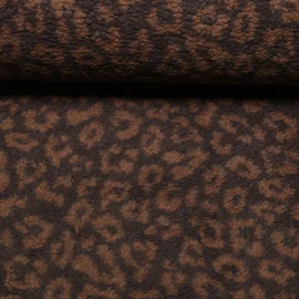 Teddyfleece Jacquard Leo Braun Hellbraun
