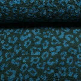 Teddyfleece Jacquard Leo Grün Petrol