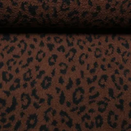Teddyfleece Kleines Leomuster Braun Schwarz