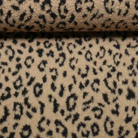 Teddyfleece Kleines Leomuster Hellbraun Schwarz