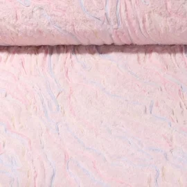 Teddyfleece Plüsch mit Tüll Rosa