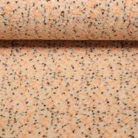 Teddyfleece - Tweed Gesprenkelt Beige Orange