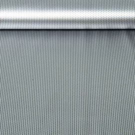 Thermo Futterstoff Punkte Silber Schwarz