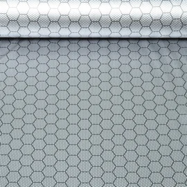 Thermo Futterstoff Waben Silber Schwarz