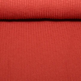 Vintage Strickjersey Ziegelrot