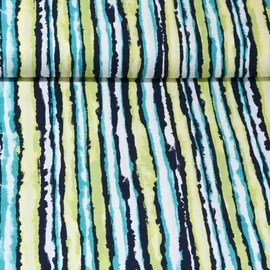 Viskose Aquarellstreifen Limettengrün