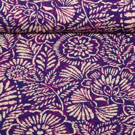 Viskose Batikblumen Lila