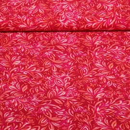 Viskose Blumen Blätter Rot