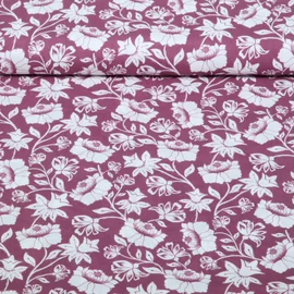 Viskose Digitaldruck Blumen Mauve ECOVERO