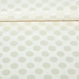 Viskose Jacquard Punkte Ecru