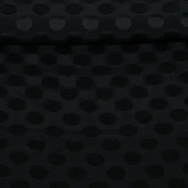 Viskose Jacquard Punkte Schwarz