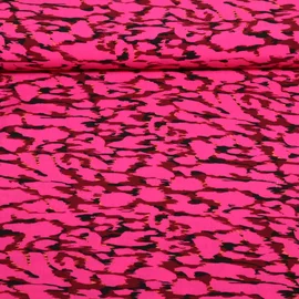 Viskose Leo Abstrakt Pink