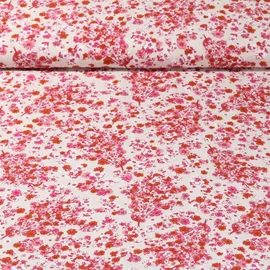 Viskose Popeline Blumensträuße Beige