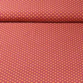 Viskose Popeline Kleine Blumen Pink