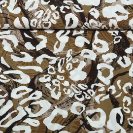 Viskose Popeline Leo Abstrakt Braun