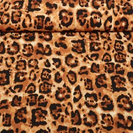 Viskose Popeline Leo Groß Braun