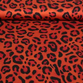 Viskose Popeline Leo Rot