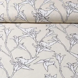 Viskose Popeline Lilien Ecru