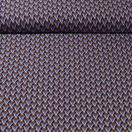 Viskose Popeline Tulpen Navy