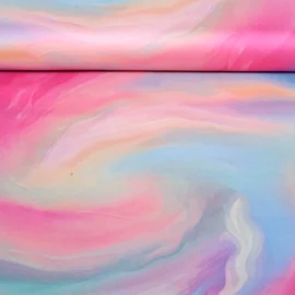 Viskose Satin Digital Abstrakt Rosa