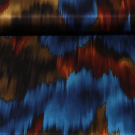 Viskose Satin Farbverlauf Blau