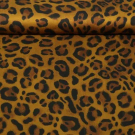 Viskose Satin Leo Hellbraun