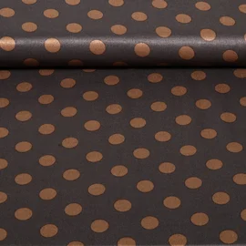 Viskose-Satin Punkte Espresso Bronze