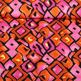 Viskose Satin Rauten Fuchsia