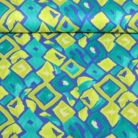 Viskose Satin Rauten Royalblau