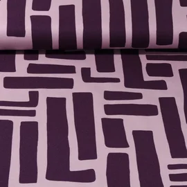 Viskose Stretch Abstrakt Lila