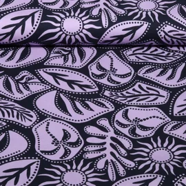 Viskose Stretch Tropical Navy