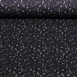 Viskose-Stricksweat Leo Lurex Espresso Navy Multicolor