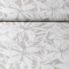 Viskose Twill Große Lilien Sand