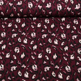 Viskose-Twill Leo Bordeaux