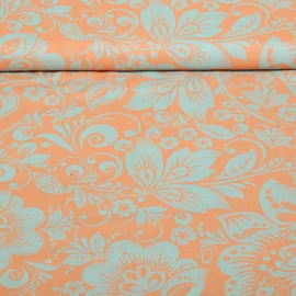 Viskose Voile Beach Kollektion Blumen Orange