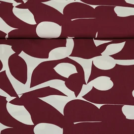 Viskose Webware Abstrakt Burgund