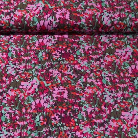 Viskose Webware "Garden" Rot