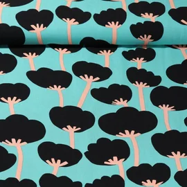 Viskose Webware "Poppies" Jade