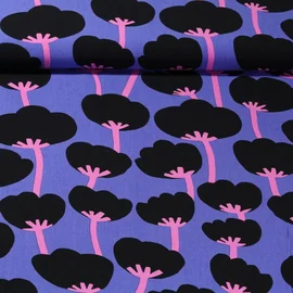 Viskose Webware "Poppies" Lila