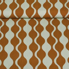 Viskose Webware Retrowellen Rost