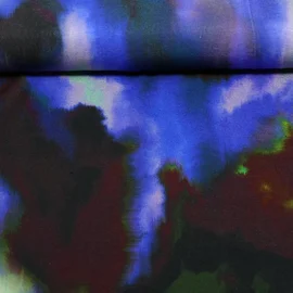 Viskosejersey Abstrakt Blau