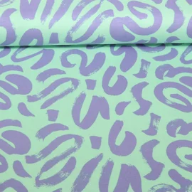 Viskosejersey Pinselmalerei Mint 