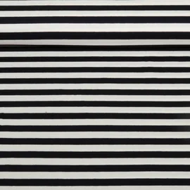 Viskosejersey Streifen 10 mm Weiß Schwarz