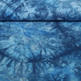 Viskoseleinen Batik Blau