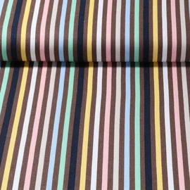 Viskoseleinen Bunte Streifen Braun Multicolor