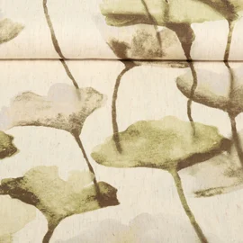 Viskoseleinen Große Blüten Hellgrün