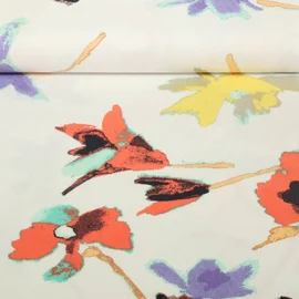 Viskoseleinen Große Blüten Weiß