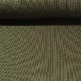 Waffeljersey "Abby" Uni Armygrün