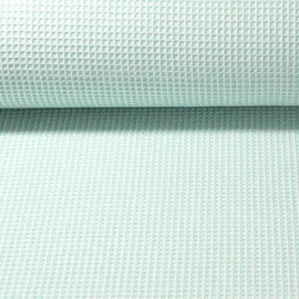 Waffelpiqué Jacquard Türkis